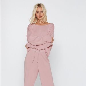 Wide Leg Pants Lounge Set